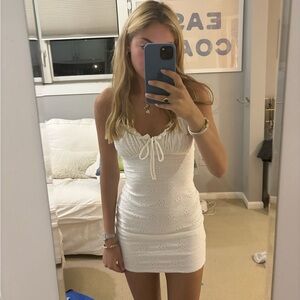 White mini dress